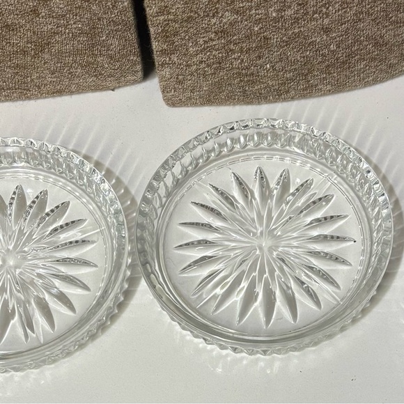 Vintage Princess House Lot of 6 Crystal Starburst Coasters - Picture 6 of 6